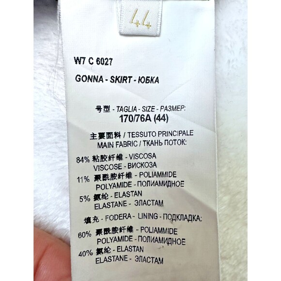 VDP Collection Women Black Stretch Below Knee Pencil Skirt SZ 8/44 Made in Italy - Picture 10 of 13